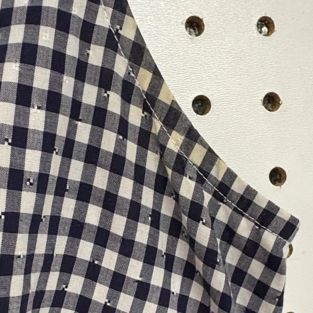 Tommy Hilfiger Navy and White Gingham mini Dress | 100% cotton summer spring - Picture 6 of 6
